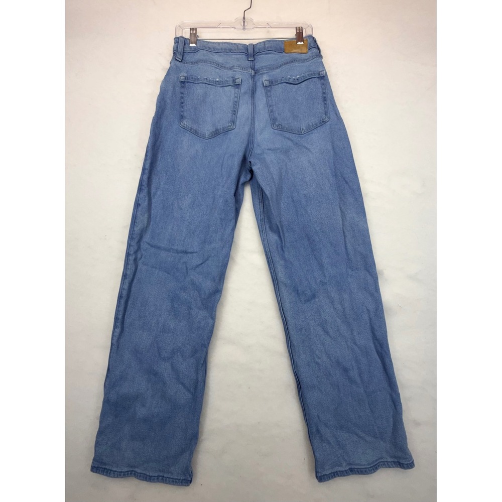 Hollister Ultra High-Rise Dad Jeans Light Wash Blue Straight Leg W29 Short 8s - Picture 3 of 8